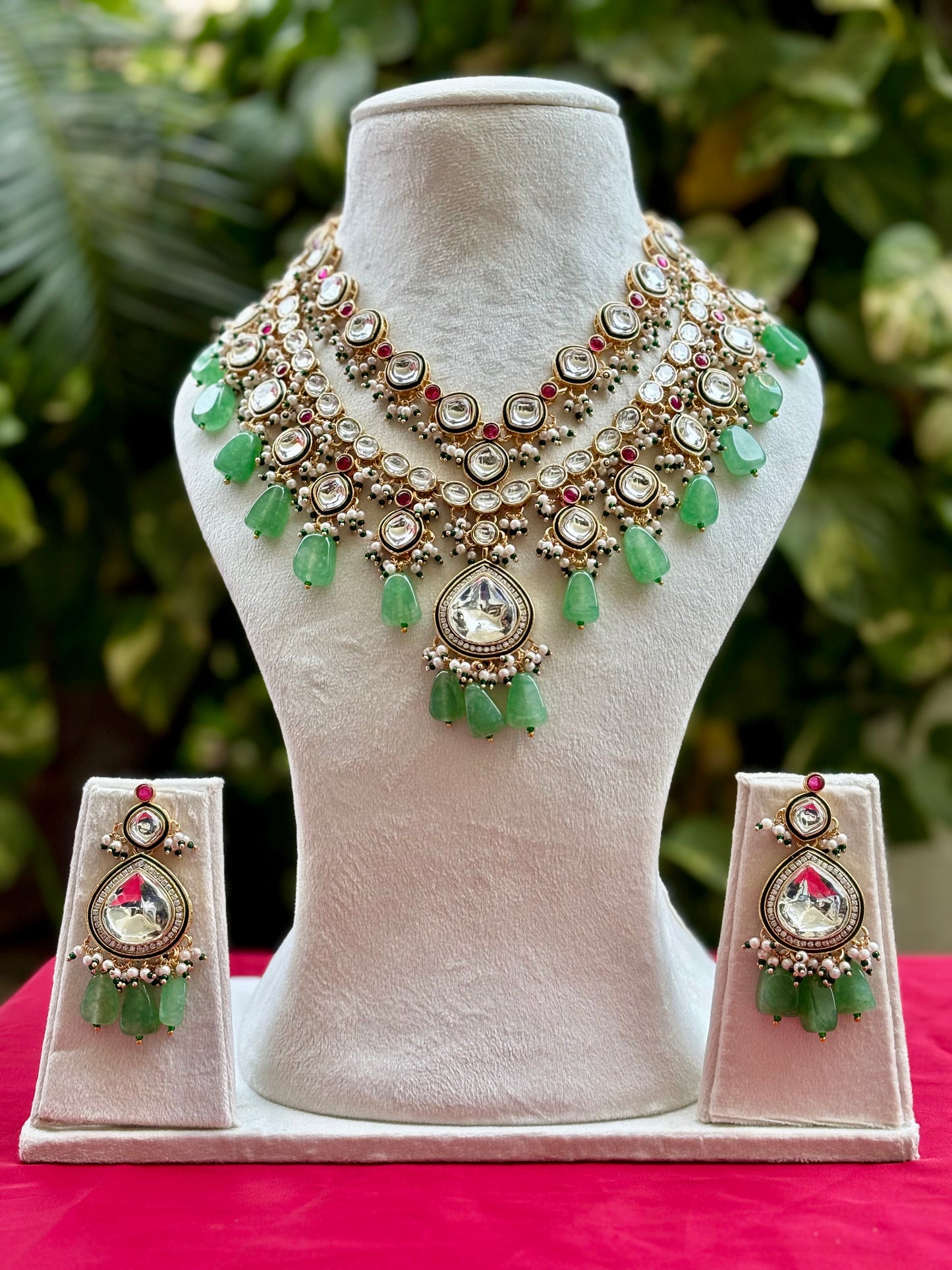 Mint Lyra Kundan Bridal Jewellery Set