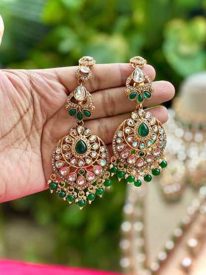Green Saniya Kundan Bridal Jewellery Set