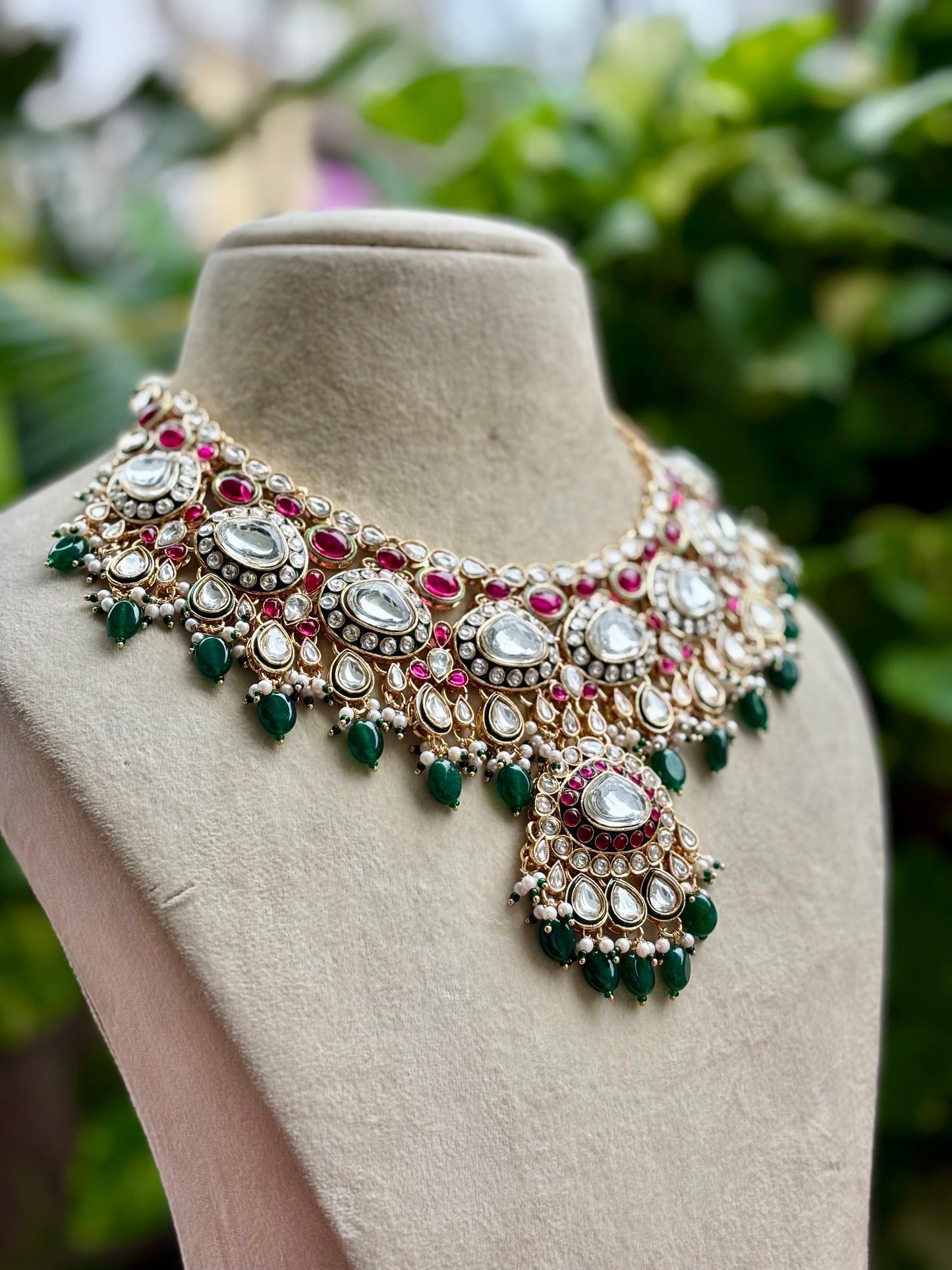 Multicolour Ravya Kundan Bridal Jewellery Set