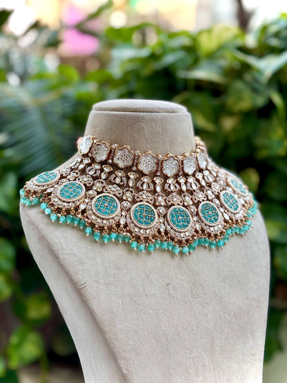 Mint Samiyara Kundan Bridal Jewellery Set