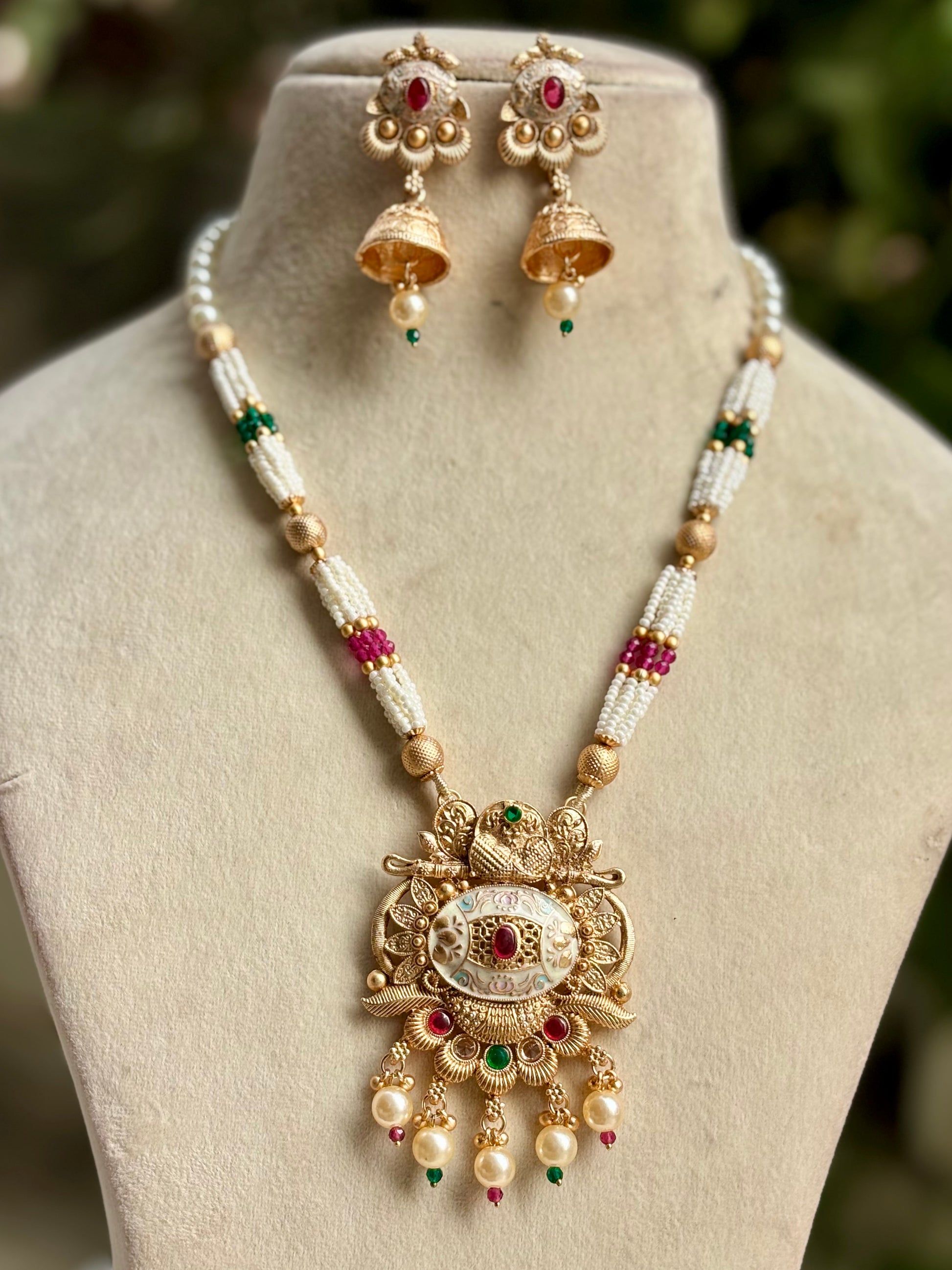 Faridabad Amba Jewelers Multicolour Kavya Jewellery Set