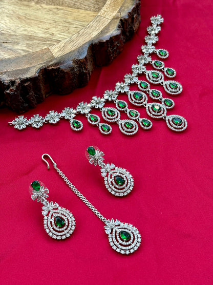 Emerald Meher Zirconia Jewellery Set