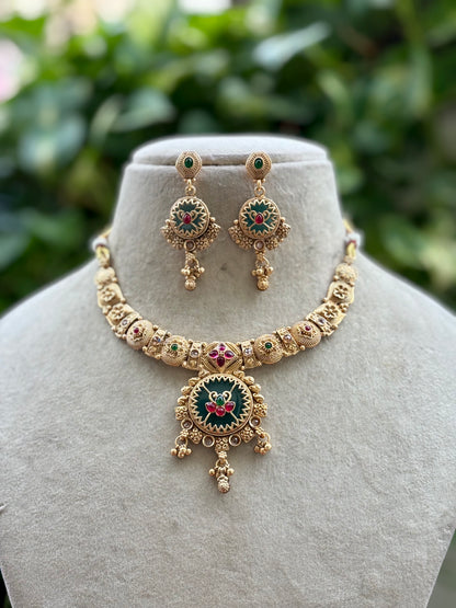 Multicolour Aksha Heritage Jewellery Set