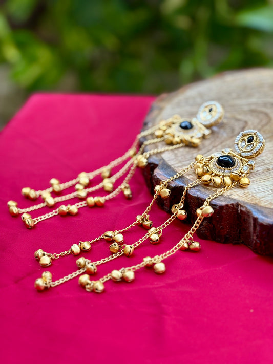 Black Noor Kashmiri Earrings