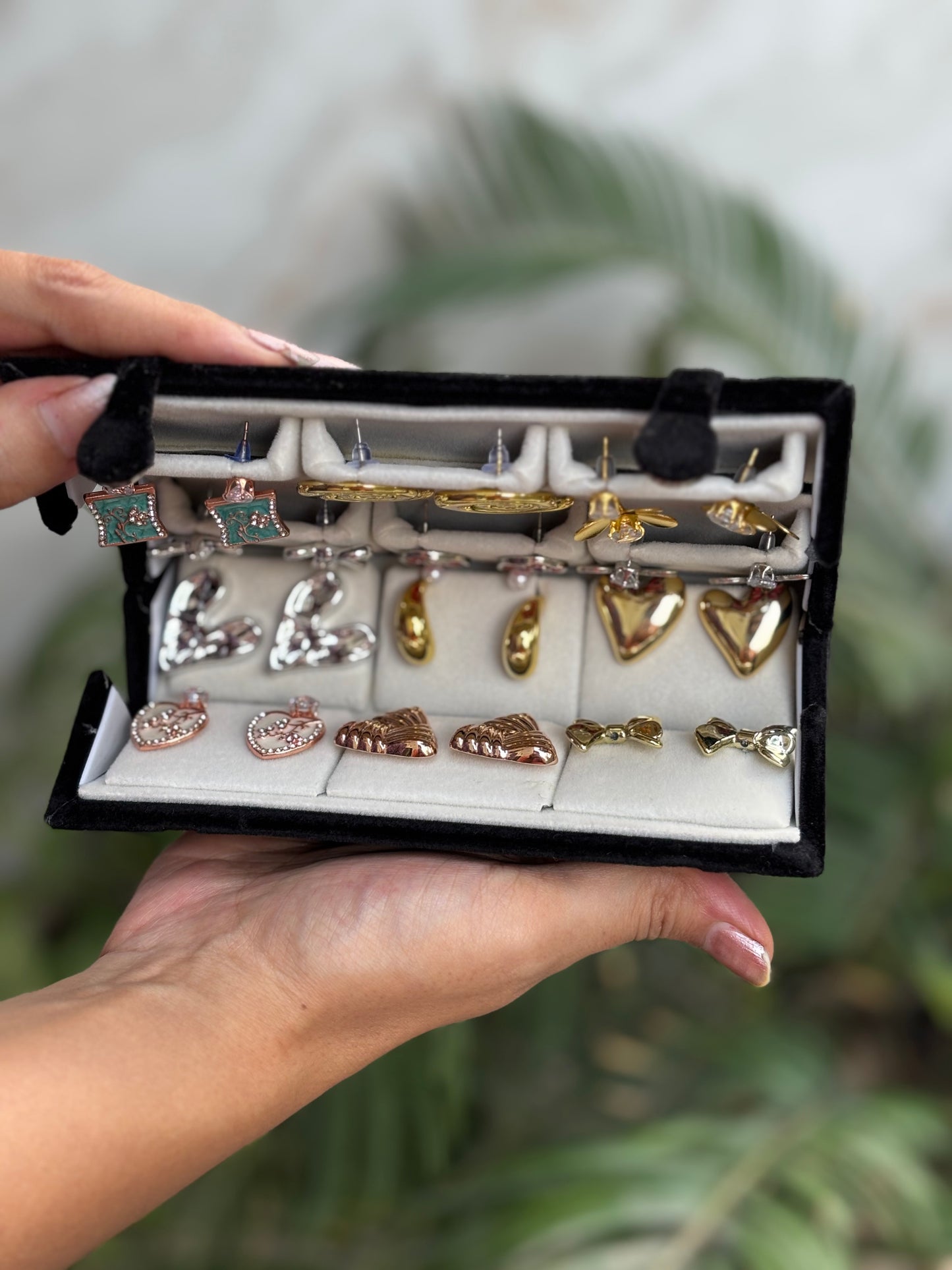 Set Of 12 Cute Designer Earrings Gift Box