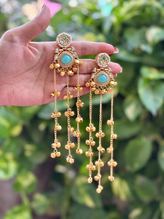 Turquoise Noor Kashmiri Earrings