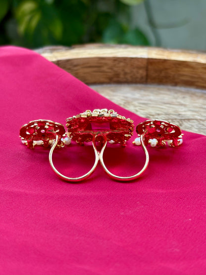Ruby Taranya Heritage Ring Jewellery Set