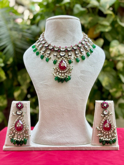 Multicolour Nora Kundan Bridal Jewellery Set