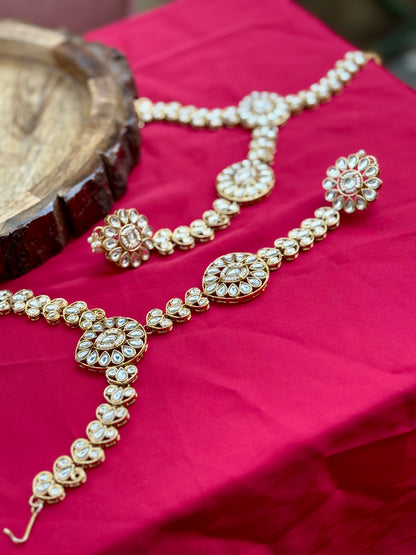 Ivory Naira Kundan Bridal Jewellery Set
