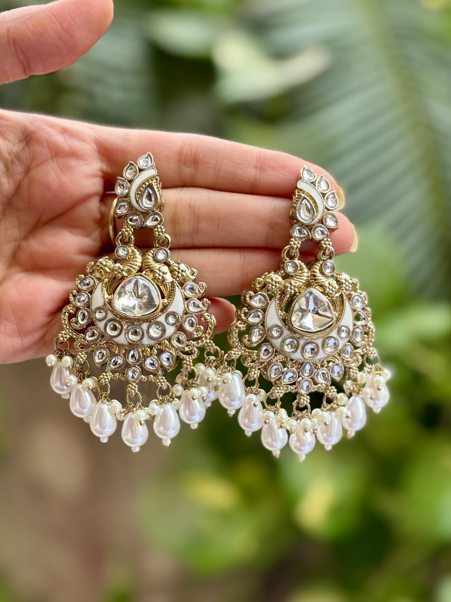 Antique Ivory Preet Danglers