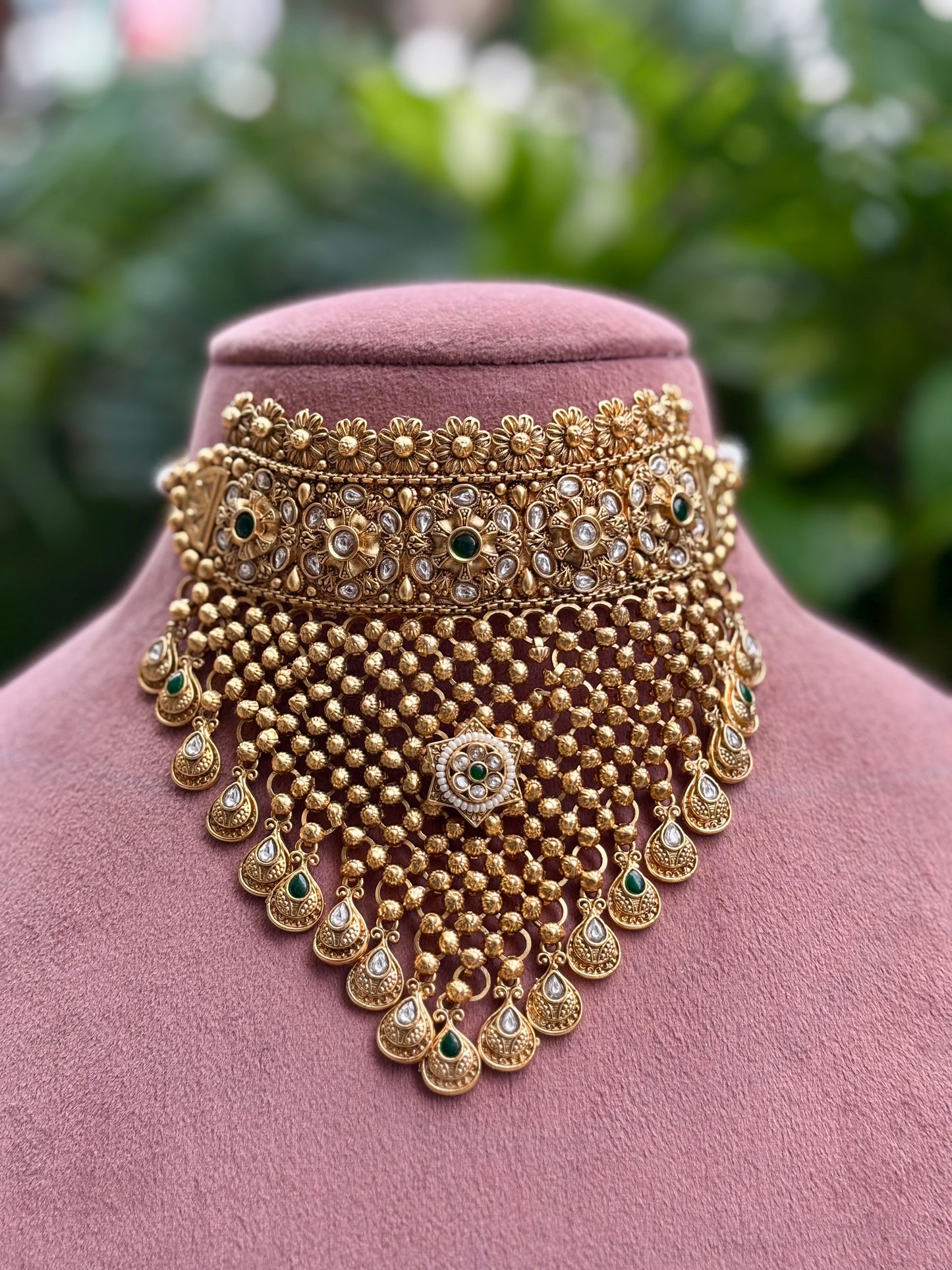 Multi Maharani Choker Jewellery Set
