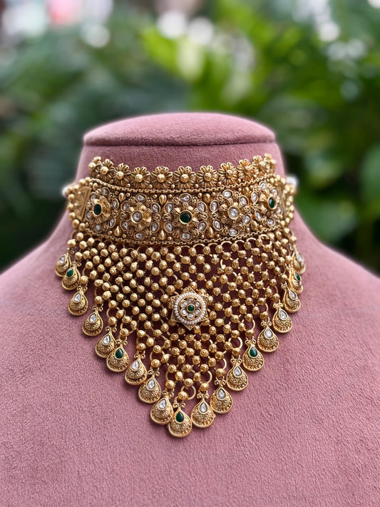 Multi Maharani Choker Jewellery Set