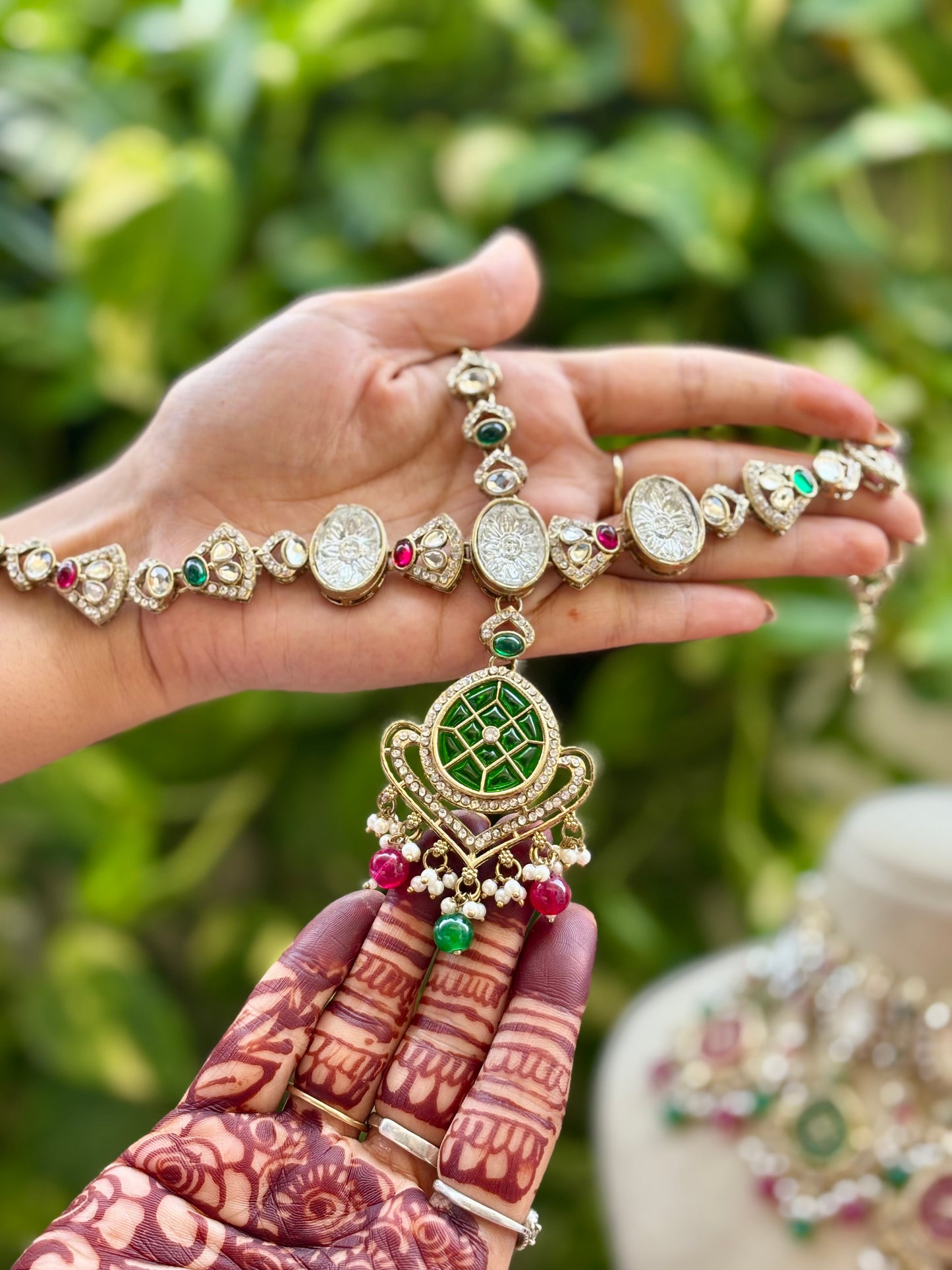 Multicolour Naina Kundan Bridal Jewellery Set