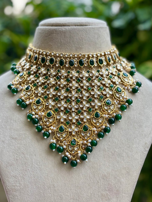 Green Amly Kundan Bridal Jewellery Set
