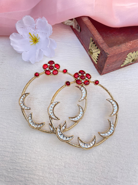 Ruby Geet Hoops Chandbalis