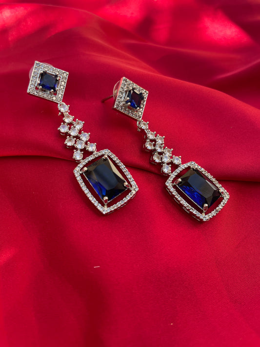 Blue Rohini Zirconia Earrings
