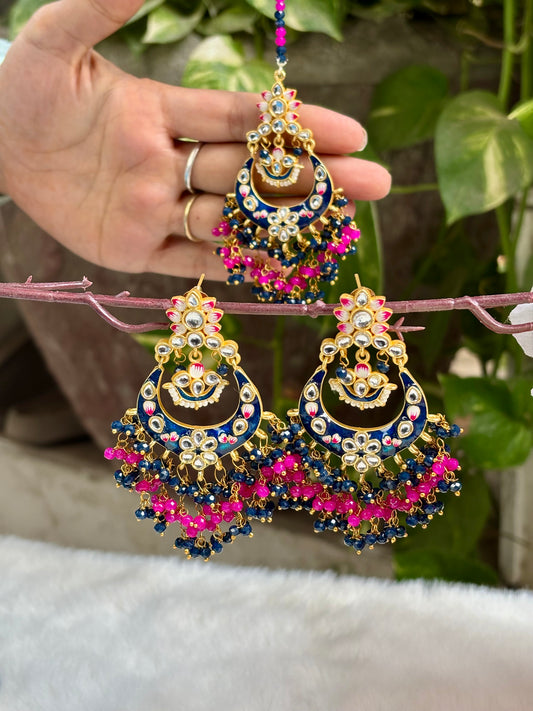 Blue Rani Veda Earrings Tika