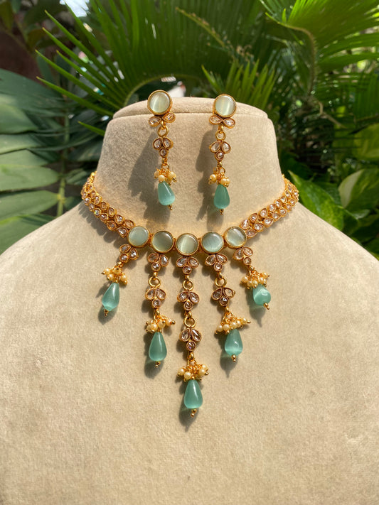 Mint Pranali Reverse AD Jewelery set