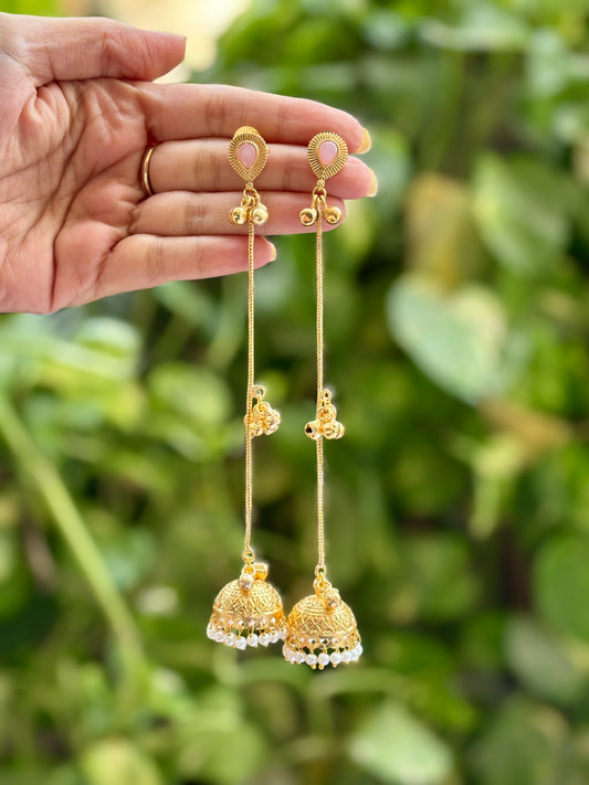 Pink Reha Kashmiri Earrings