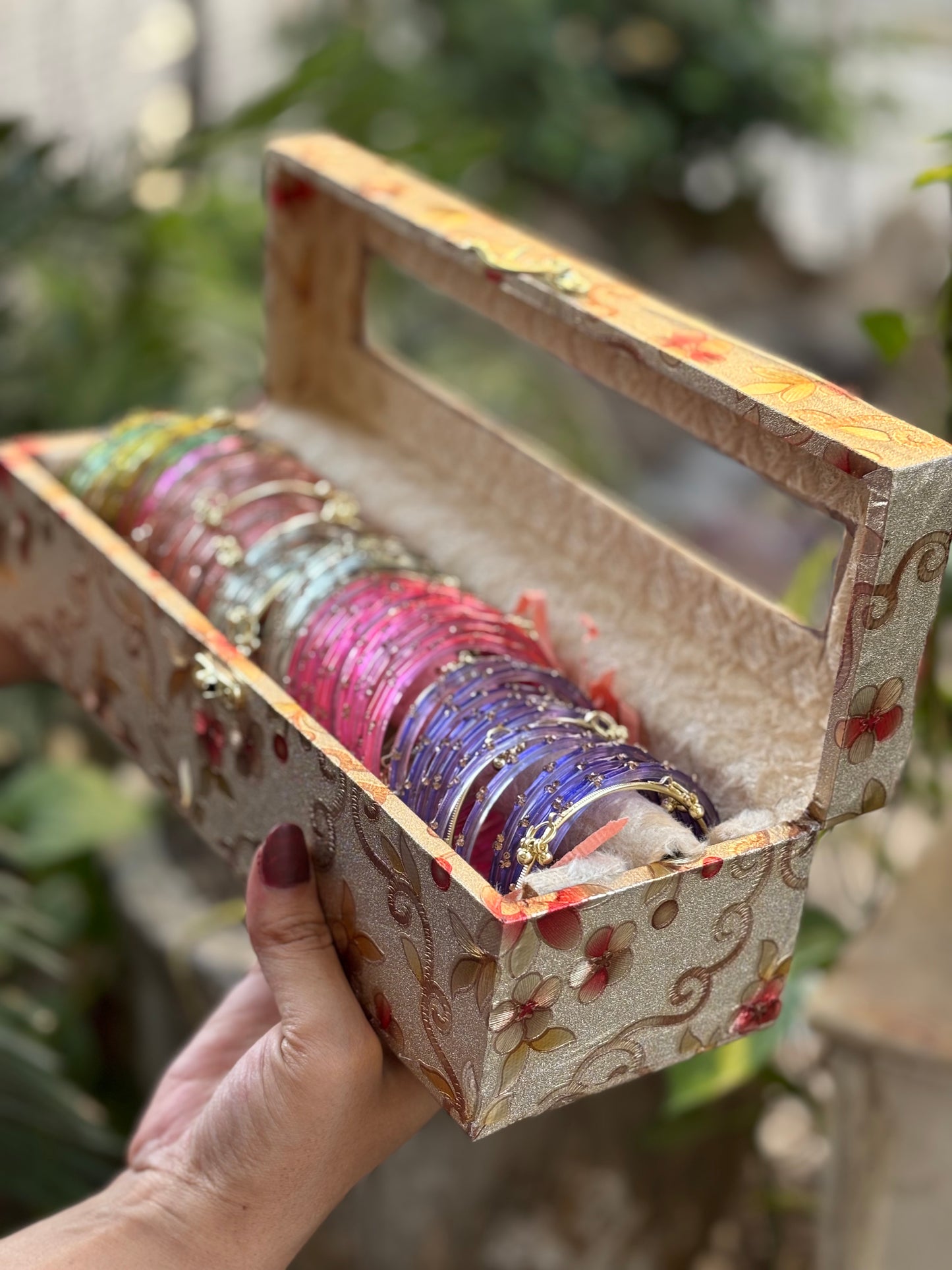 Personalised Kashmiri Bangles Box Gift Set | Custom Name Engraving | Premium Assorted