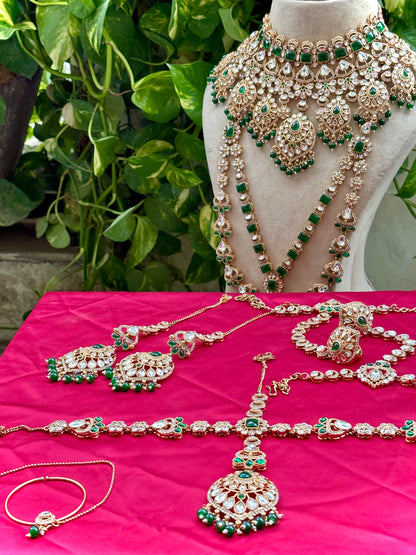 Green Saniya Kundan Bridal Jewellery Set
