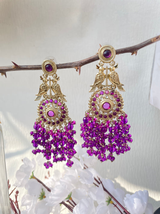 Purple Nil Danglers