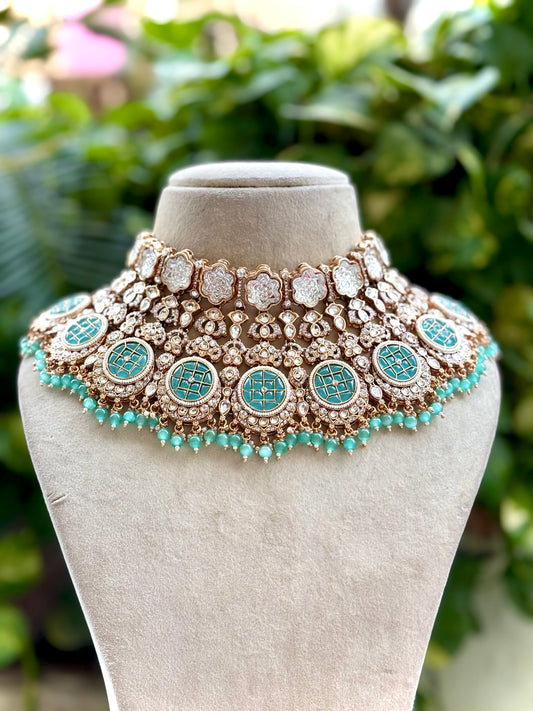 Mint Samiyara Kundan Bridal Jewellery Set