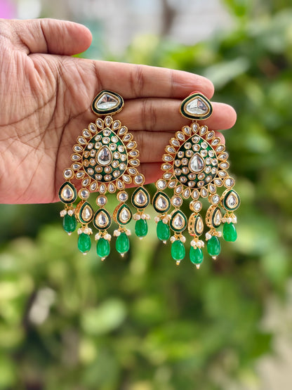 Green Samaya Kundan Bridal Jewellery Set