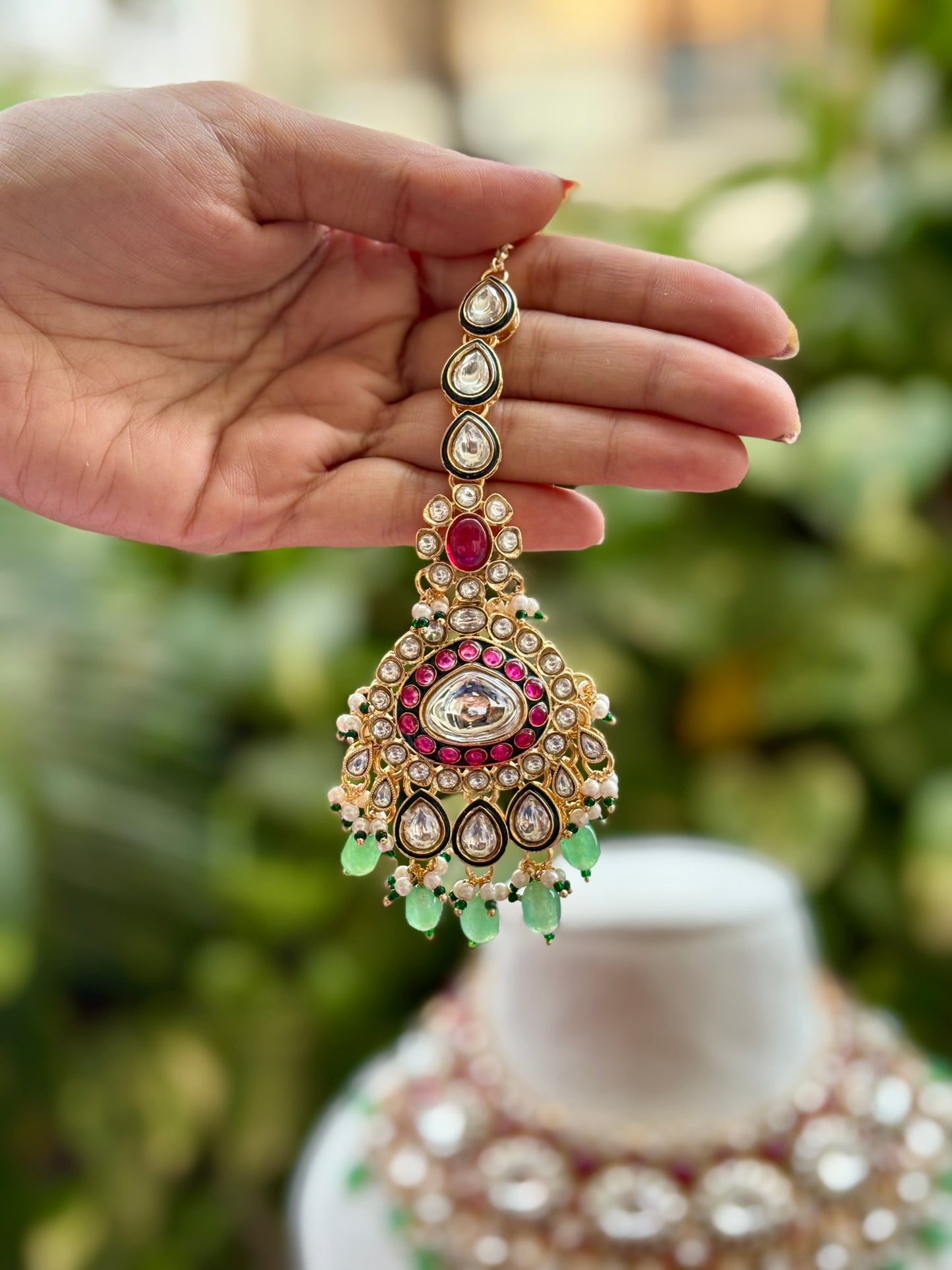 Multicolour Ravya Kundan Bridal Jewellery Set
