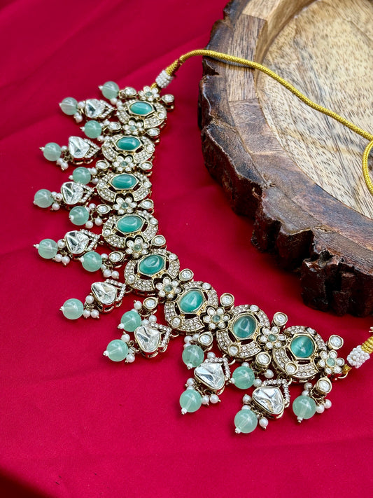 Mint Ena Kundan Jewellery Set