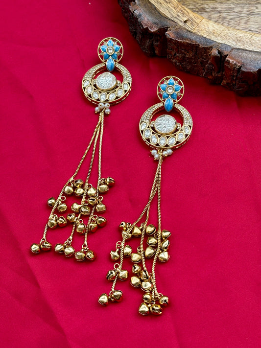 Blue Noor Kashmiri Earrings