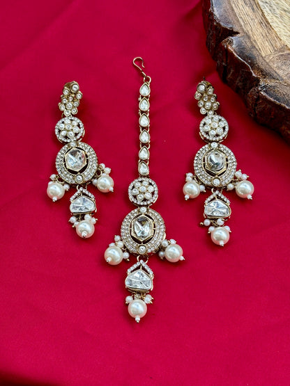 Antique Ena Kundan Jewellery Set
