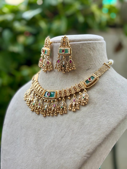 Multicolour Lalitha Heritage Jewellery Set