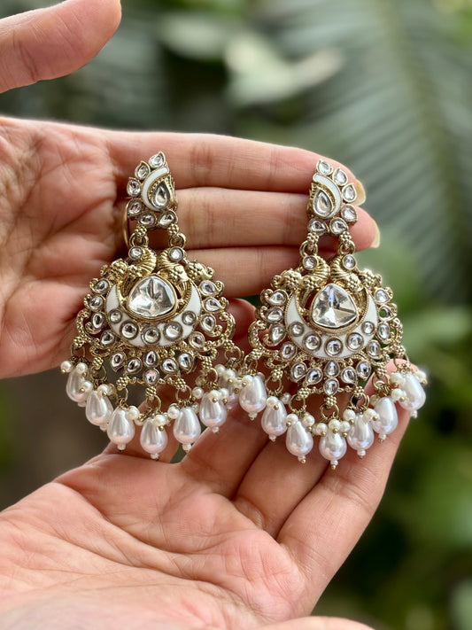 Antique Ivory Preet Danglers