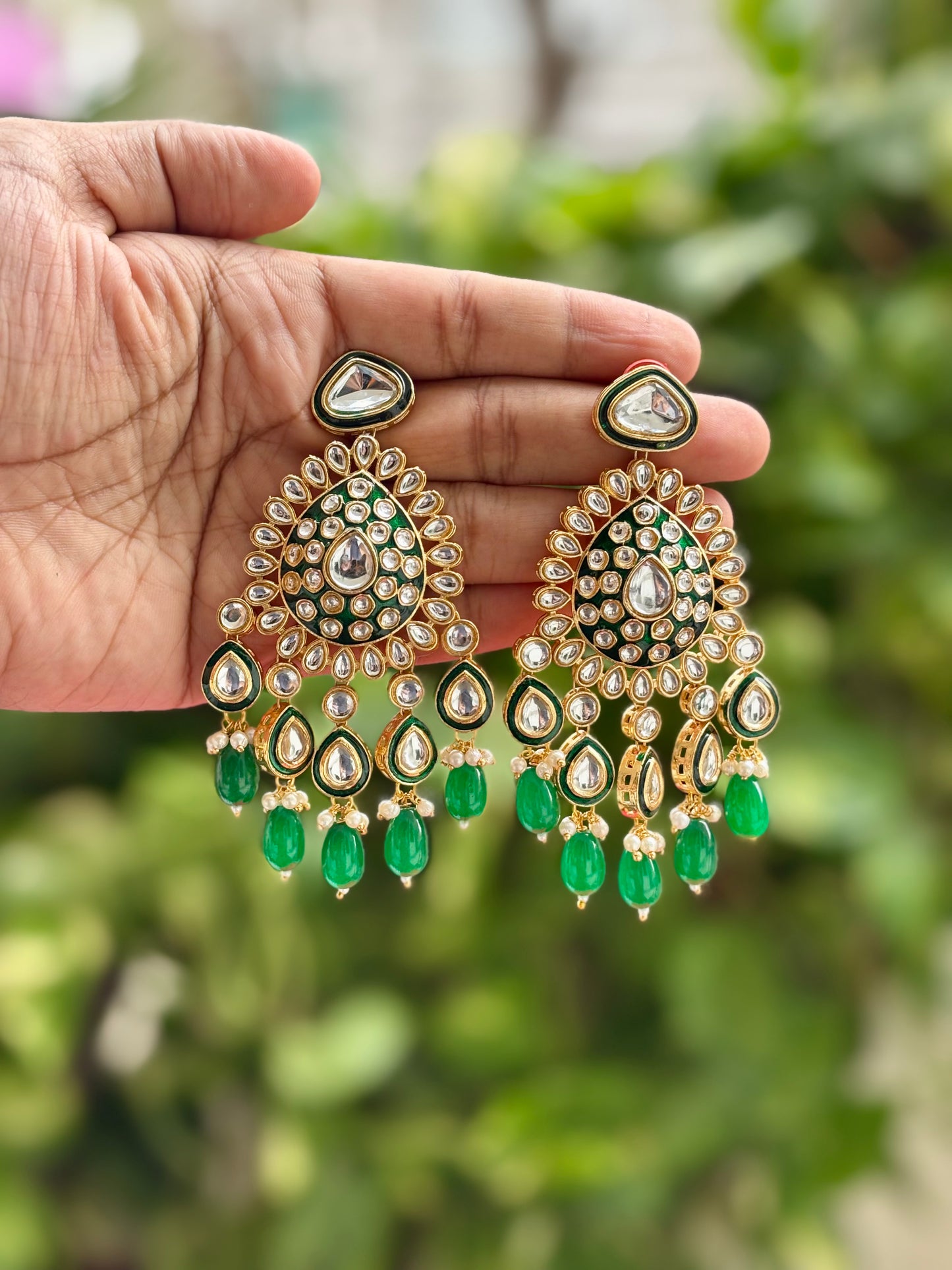 Green Samaya Kundan Bridal Jewellery Set