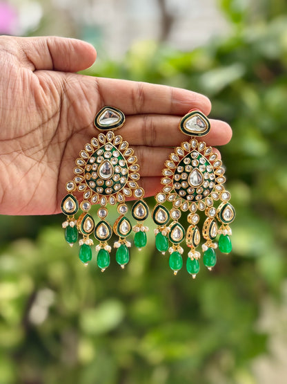 Green Samaya Kundan Bridal Jewellery Set