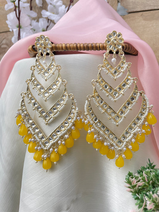 Yellow Palak Danglers