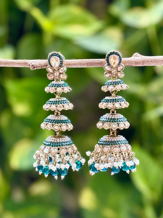 Rama Green Aadha Jhumkis