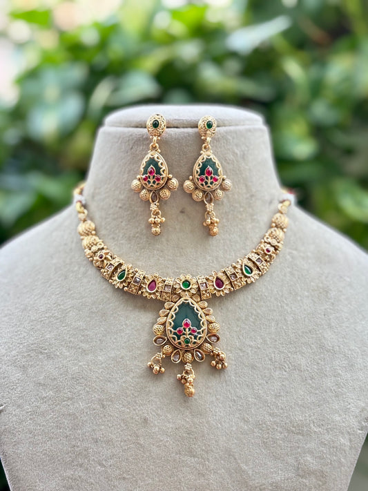 Multicolour Ishawari Heritage Jewellery Set