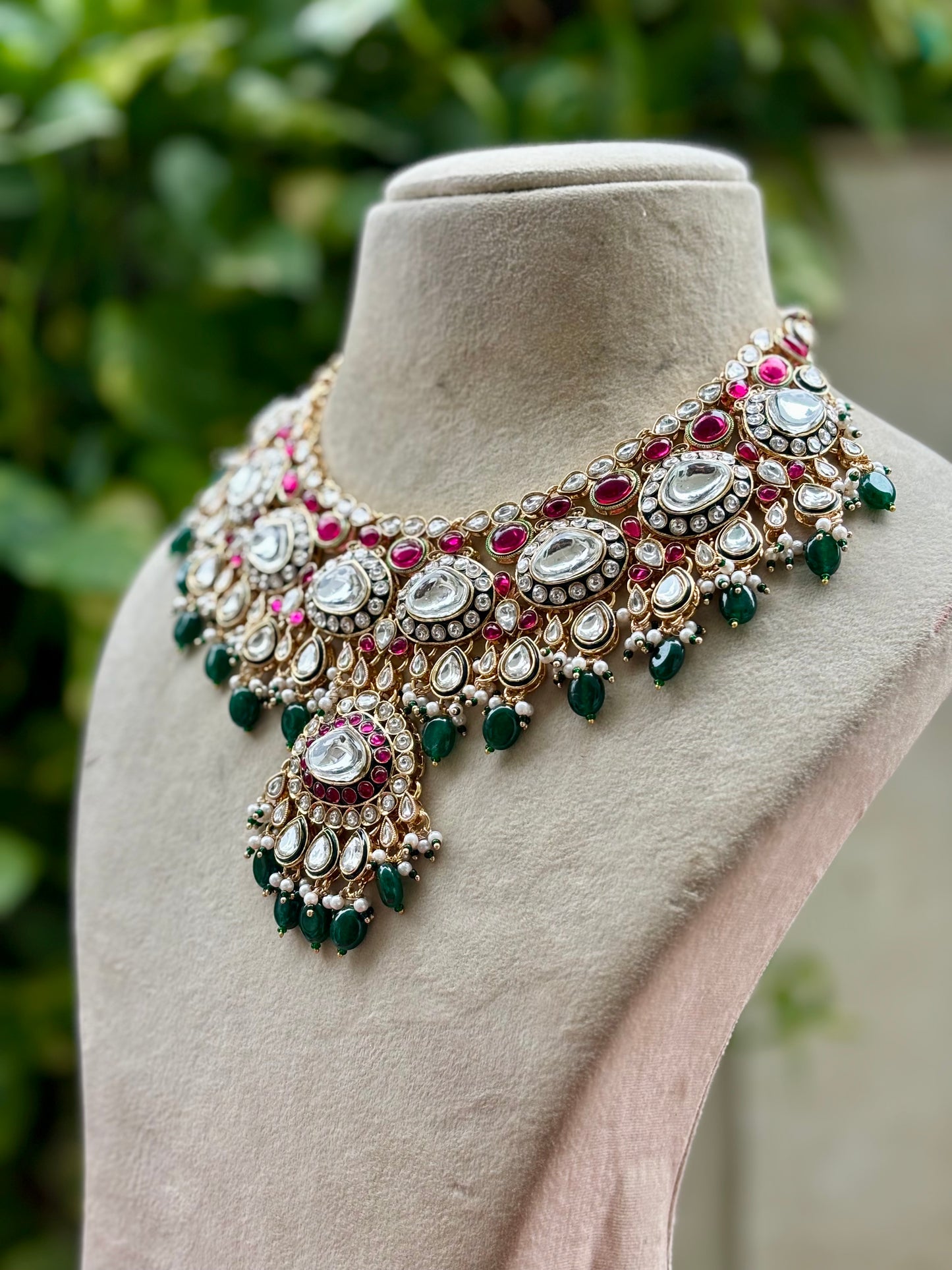 Multicolour Ravya Kundan Bridal Jewellery Set