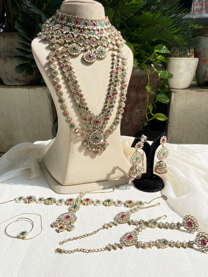 Multicolour Nisha Complete Bridal Jewellery Set