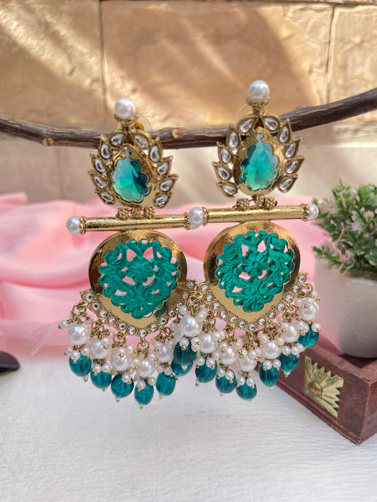 Rama Green Diva Danglers