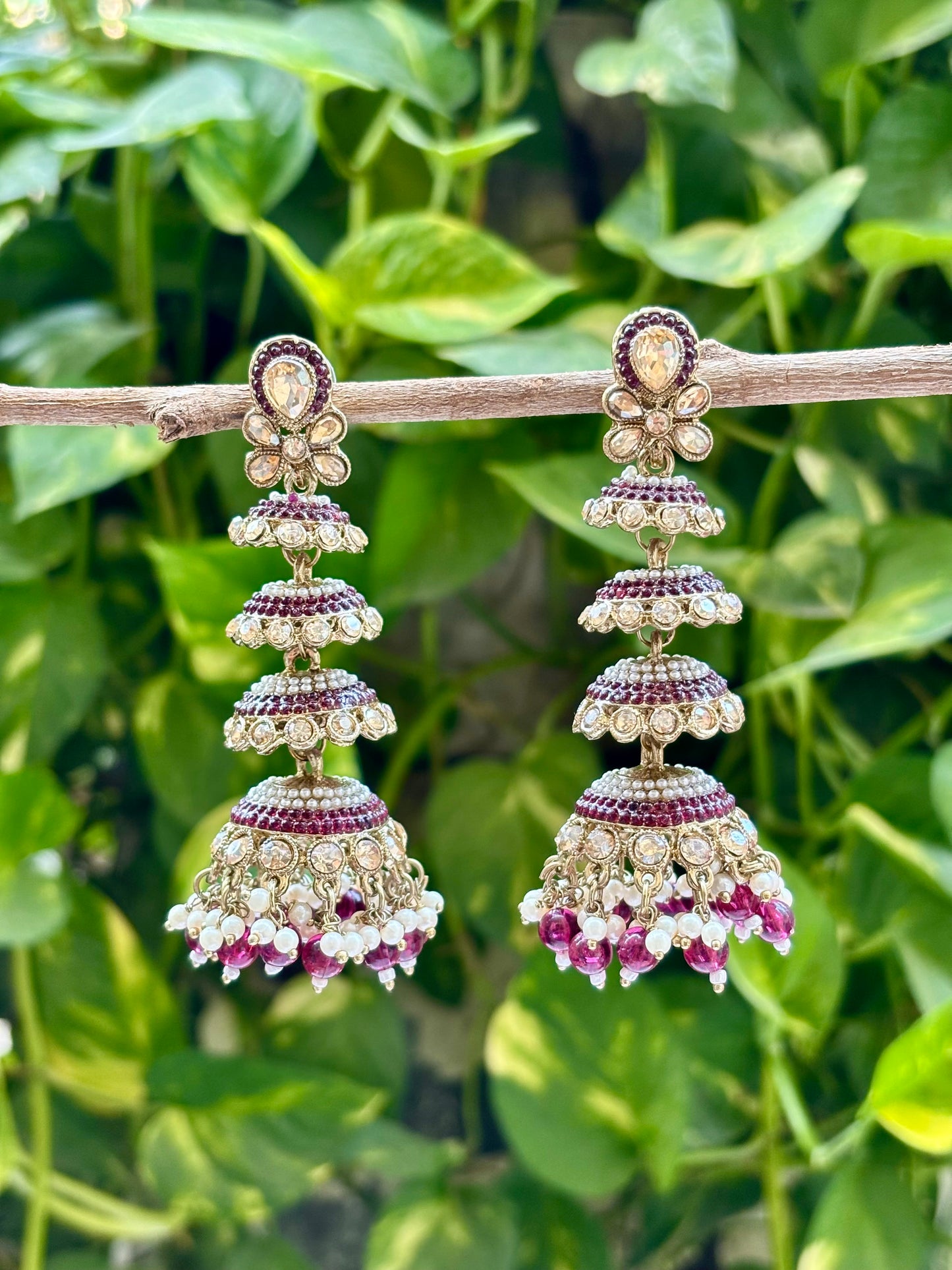 Ruby Aadha Jhumkis
