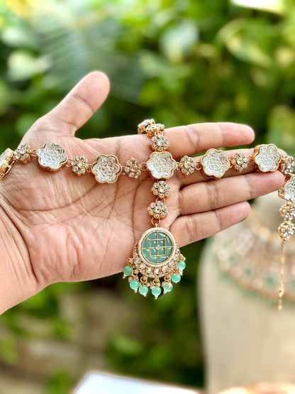 Mint Samiyara Kundan Bridal Jewellery Set