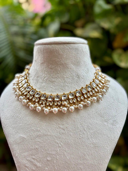 Ivory Charvi Kundan Jewellery Set