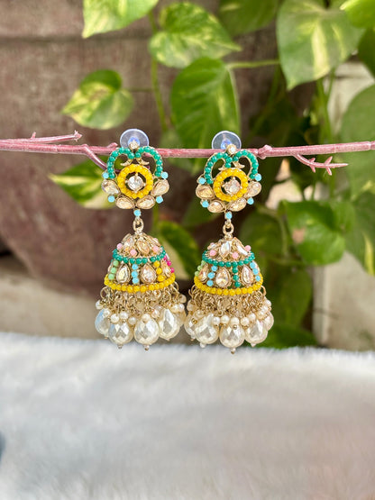 Multicolour Vidhya Jhumkis