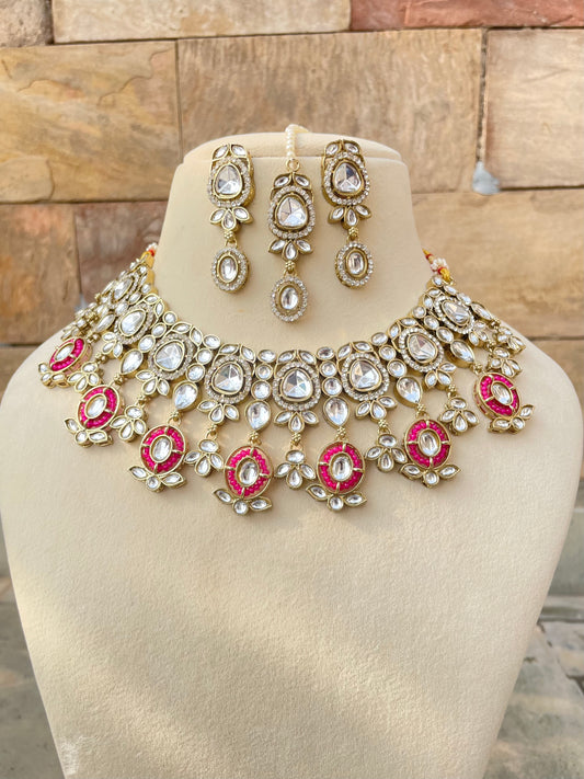 Rani Naira Kundan Jewellery Set