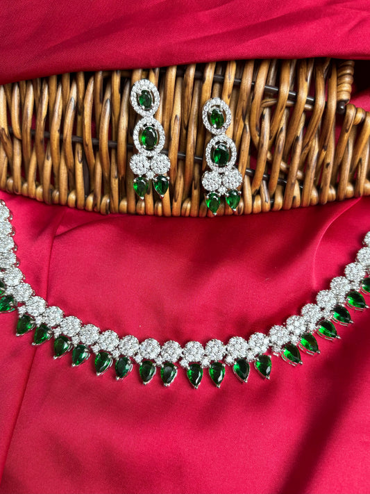 Emerald Aalia Zirconia Necklace