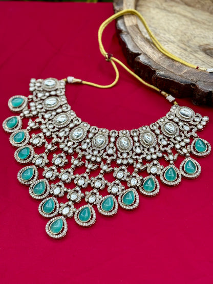 Turquoise Elara Kundan Bridal Jewellery Set