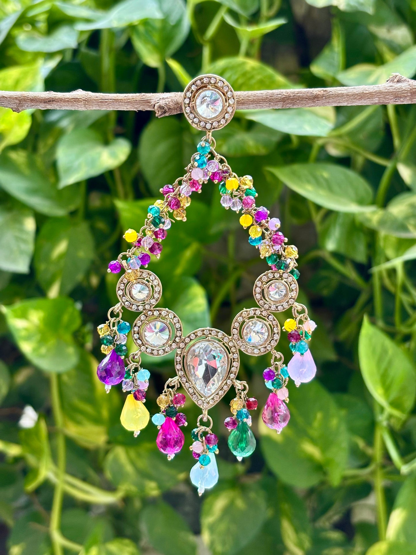 Kundan Multi Aria Danglers